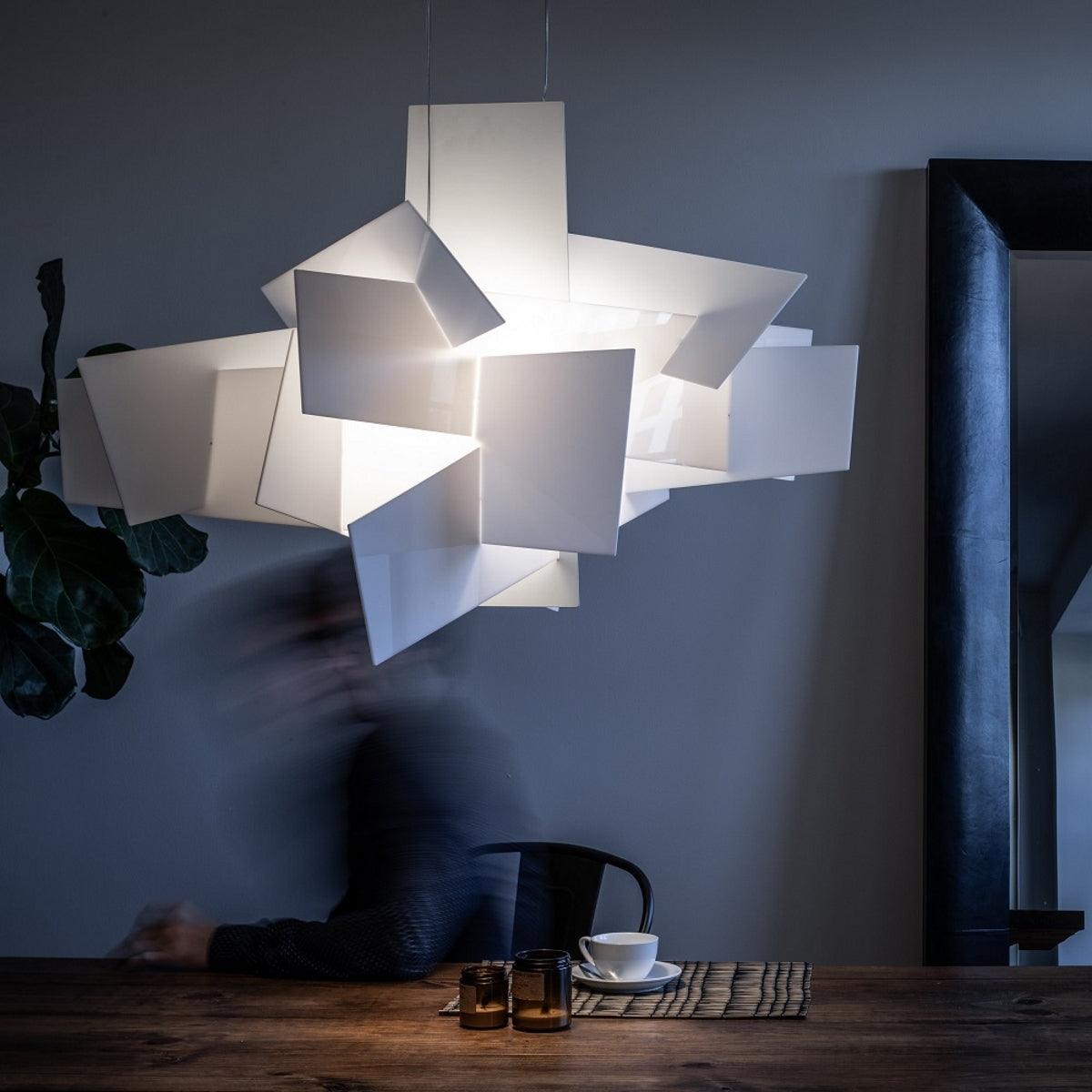 Big Bang Chandelier – Dynamic Explosive Geometric Acrylic & Steel Chandelier