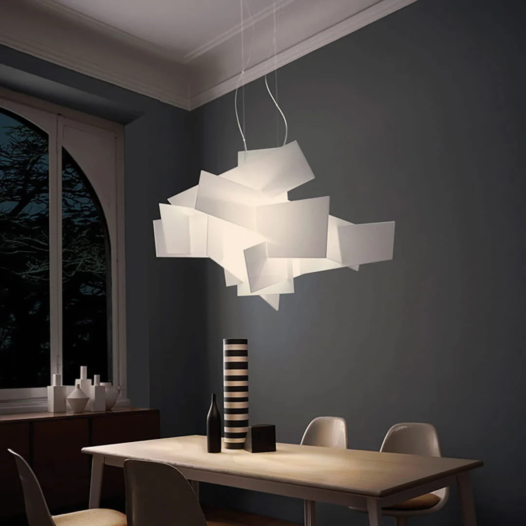 Big Bang Chandelier – Dynamic Explosive Geometric Acrylic & Steel Chandelier