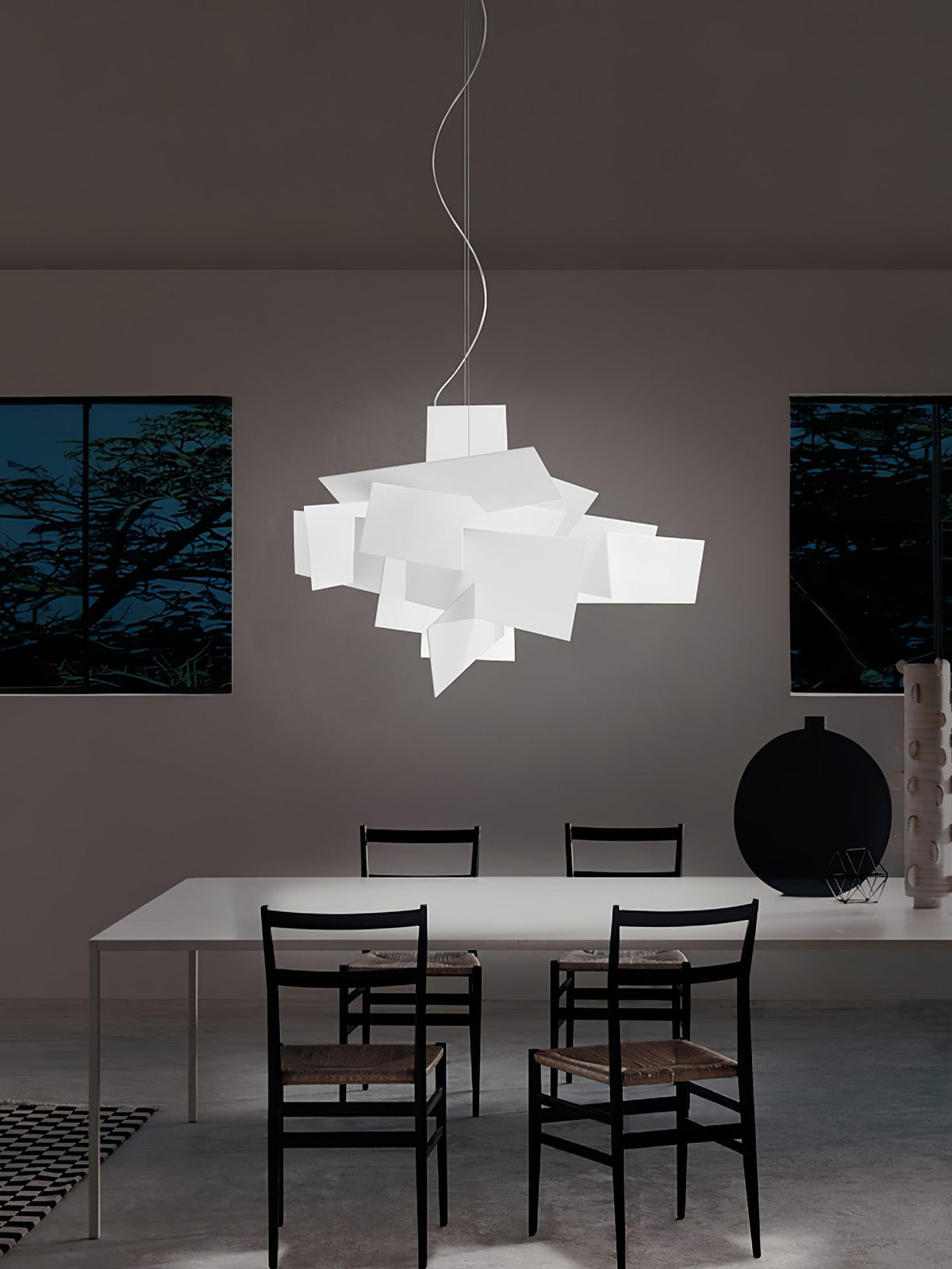 Big Bang Chandelier – Dynamic Explosive Geometric Acrylic & Steel Chandelier