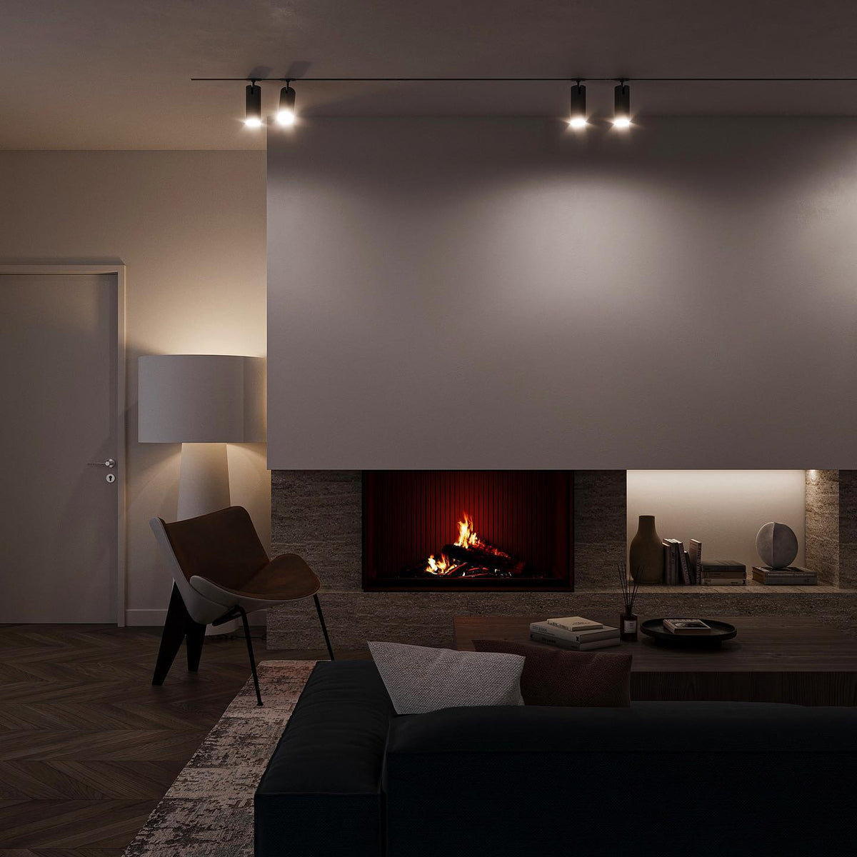 Big Shadow Floor Light – Oversized Fabric Shade & Contemporary Architectural Floor Lamp