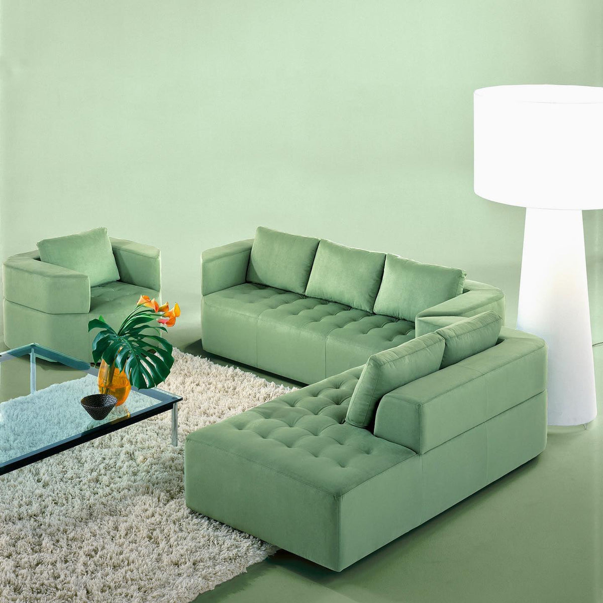 Big Shadow Floor Light – Oversized Fabric Shade & Contemporary Architectural Floor Lamp