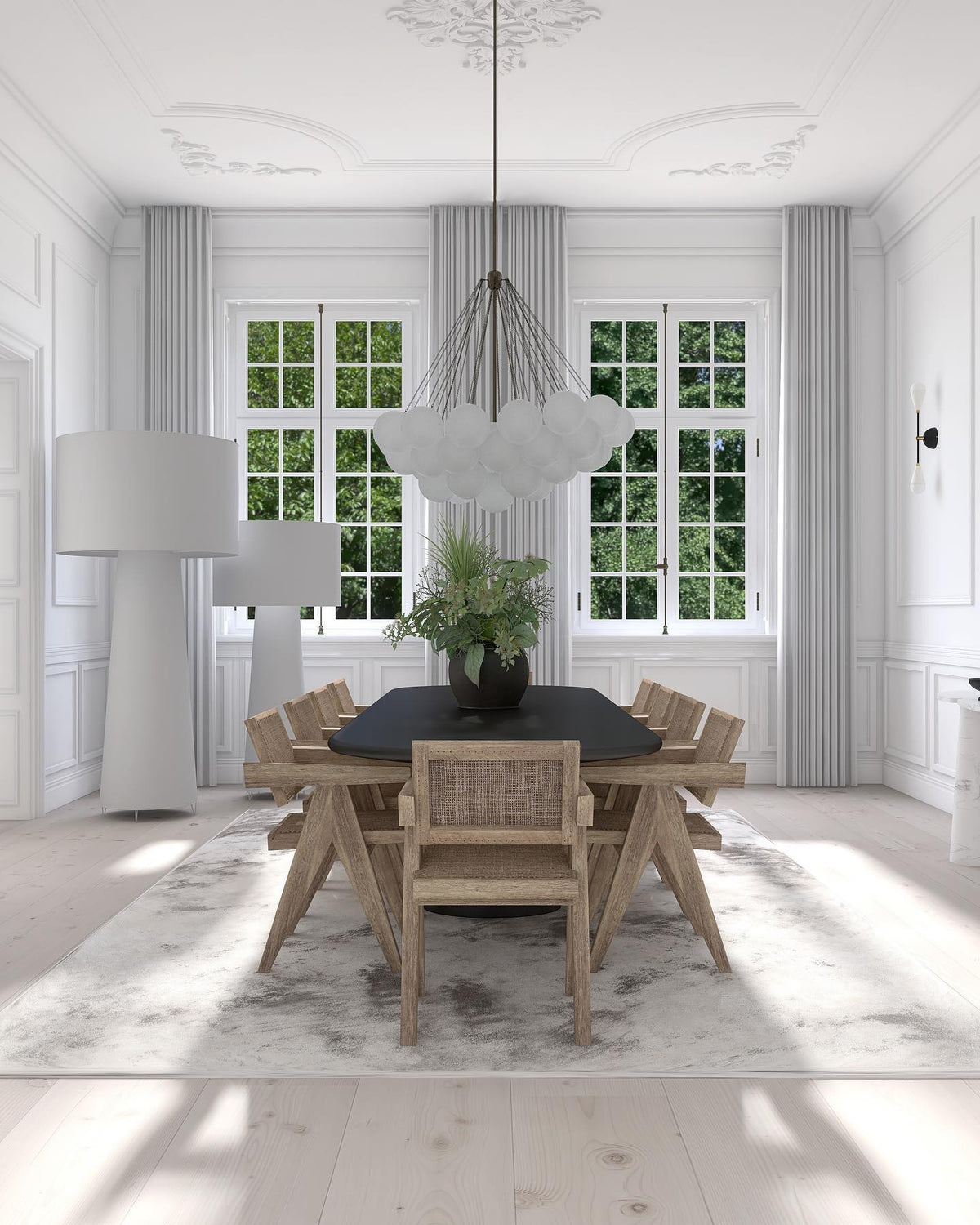 Big Shadow Floor Light – Oversized Fabric Shade & Contemporary Architectural Floor Lamp