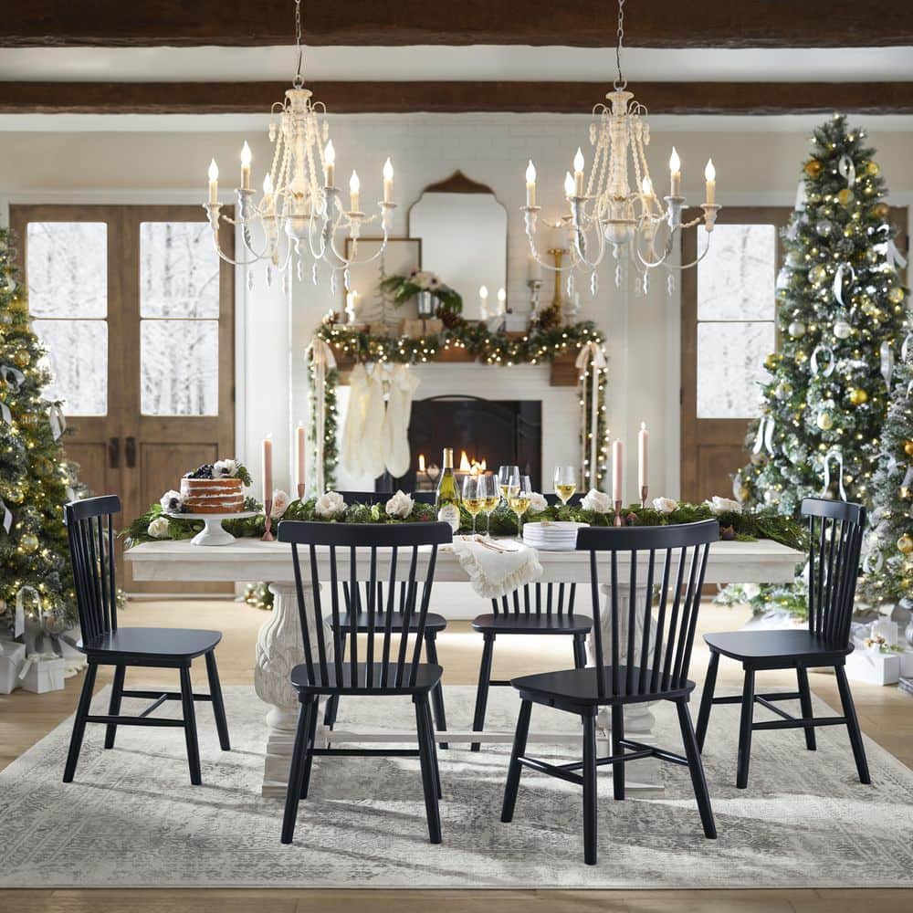 Billiter Wooden Chandelier – Handcrafted Distressed Wood & Rust Metal French Country Chandelier