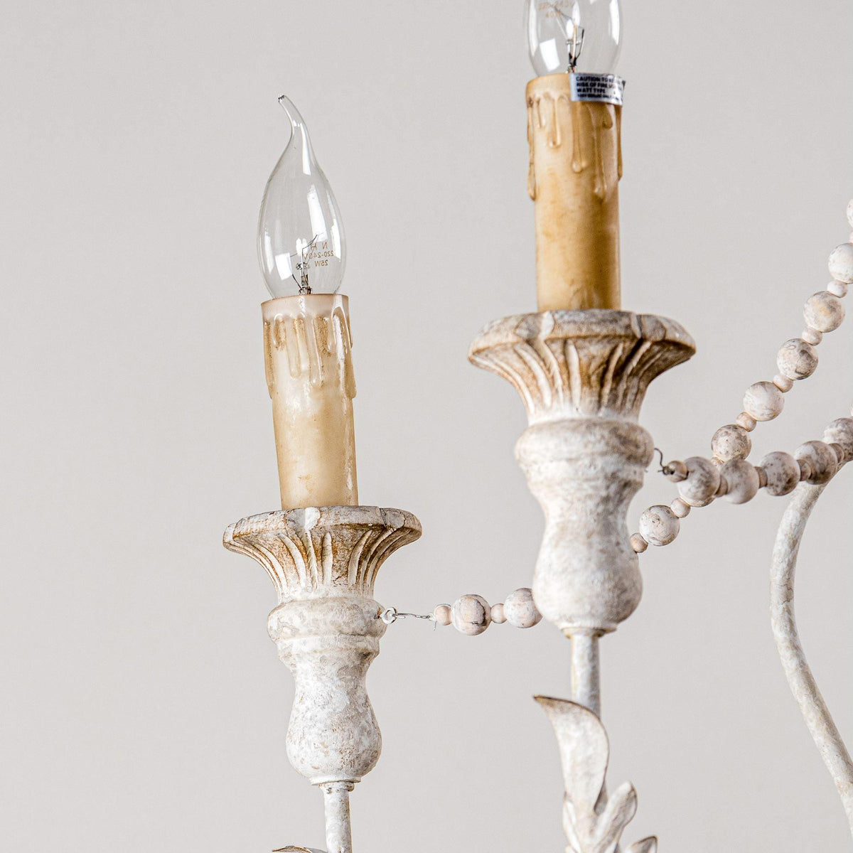 Billiter Wooden Chandelier – Handcrafted Distressed Wood & Rust Metal French Country Chandelier