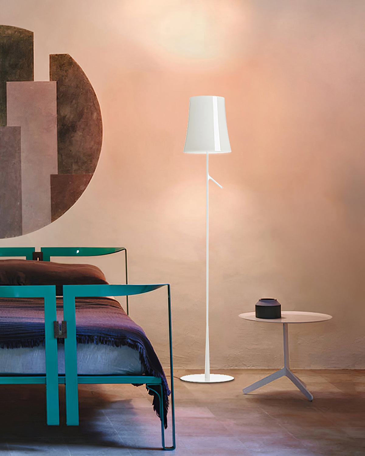 Birdie Floor Lamp – Contemporary Botanical Iron Standing Floor Light