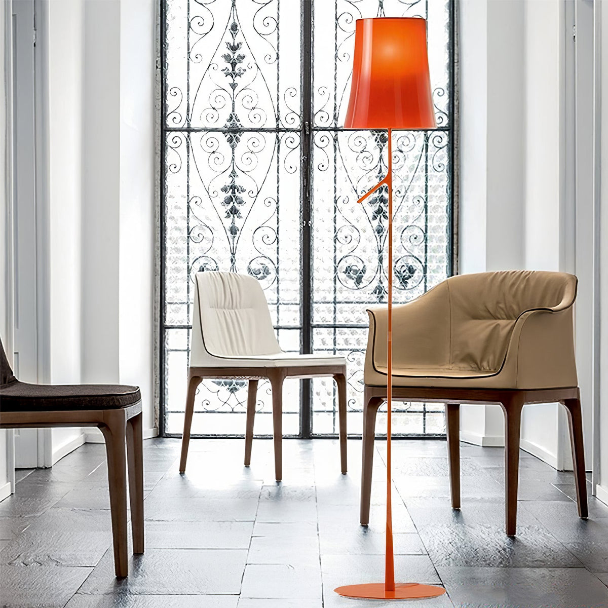 Birdie Floor Lamp – Contemporary Botanical Iron Standing Floor Light