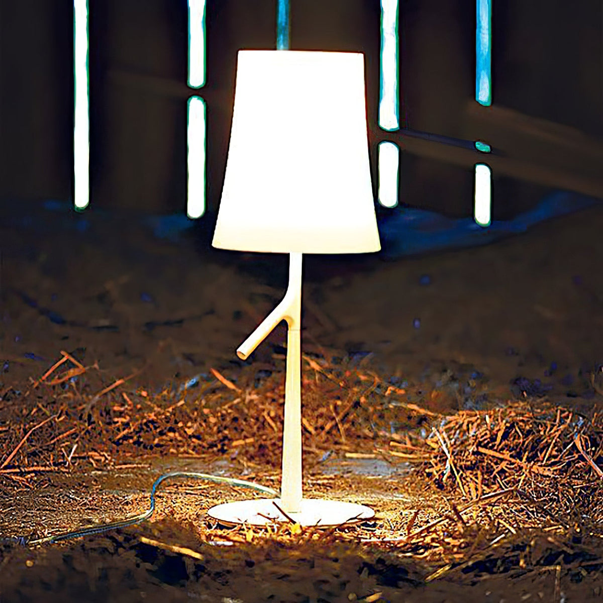 Birdie Table Lamp – Contemporary Botanical Iron Table & Accent Light