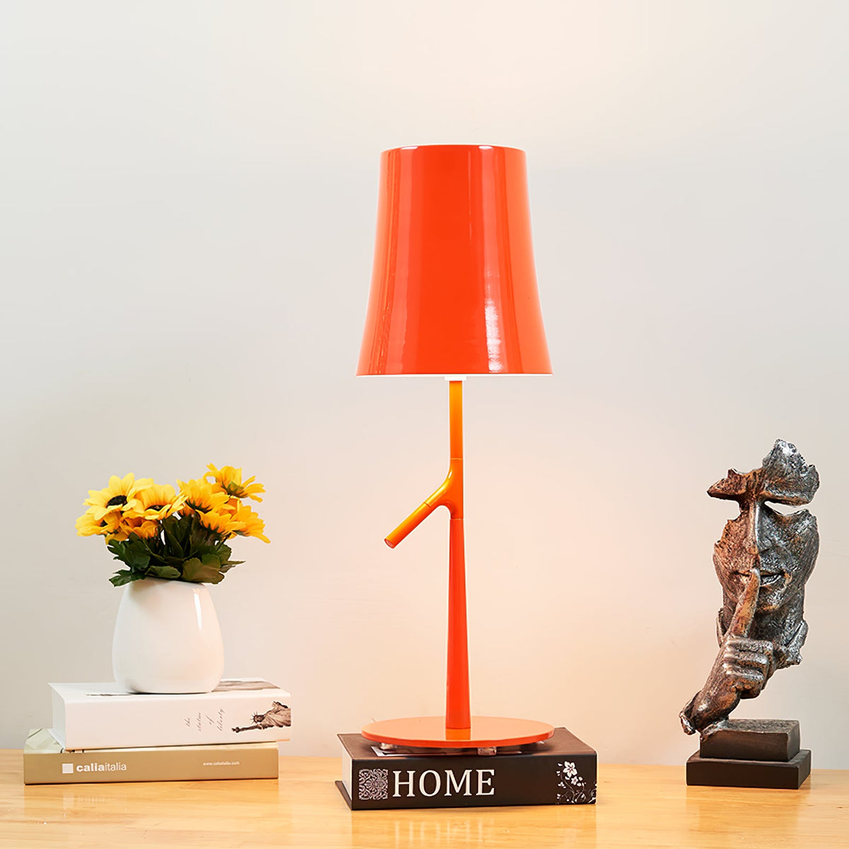 Birdie Table Lamp – Contemporary Botanical Iron Table & Accent Light