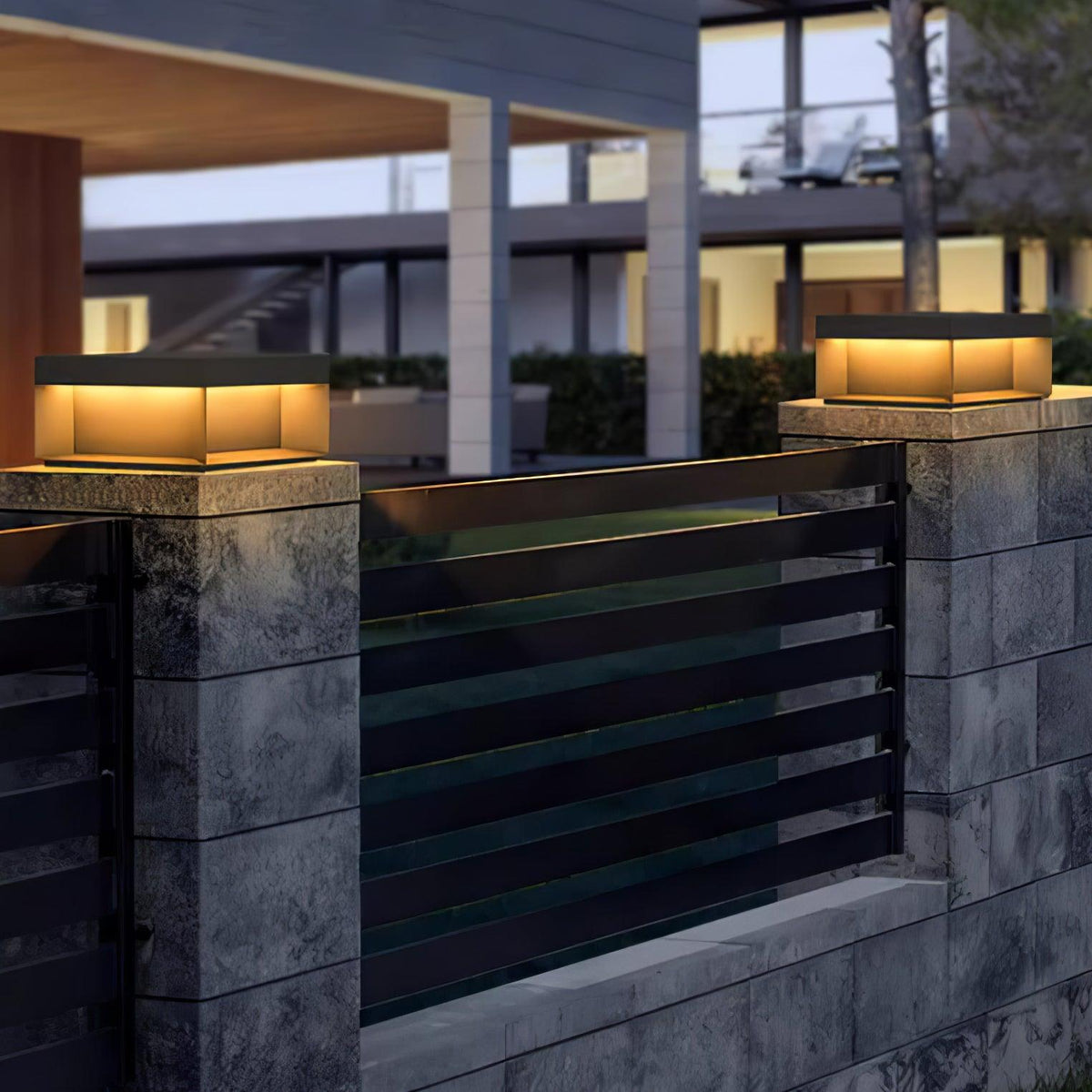 Black Box Outdoor Post Light – IP65 Waterproof Geometric Landscape & Pillar Light