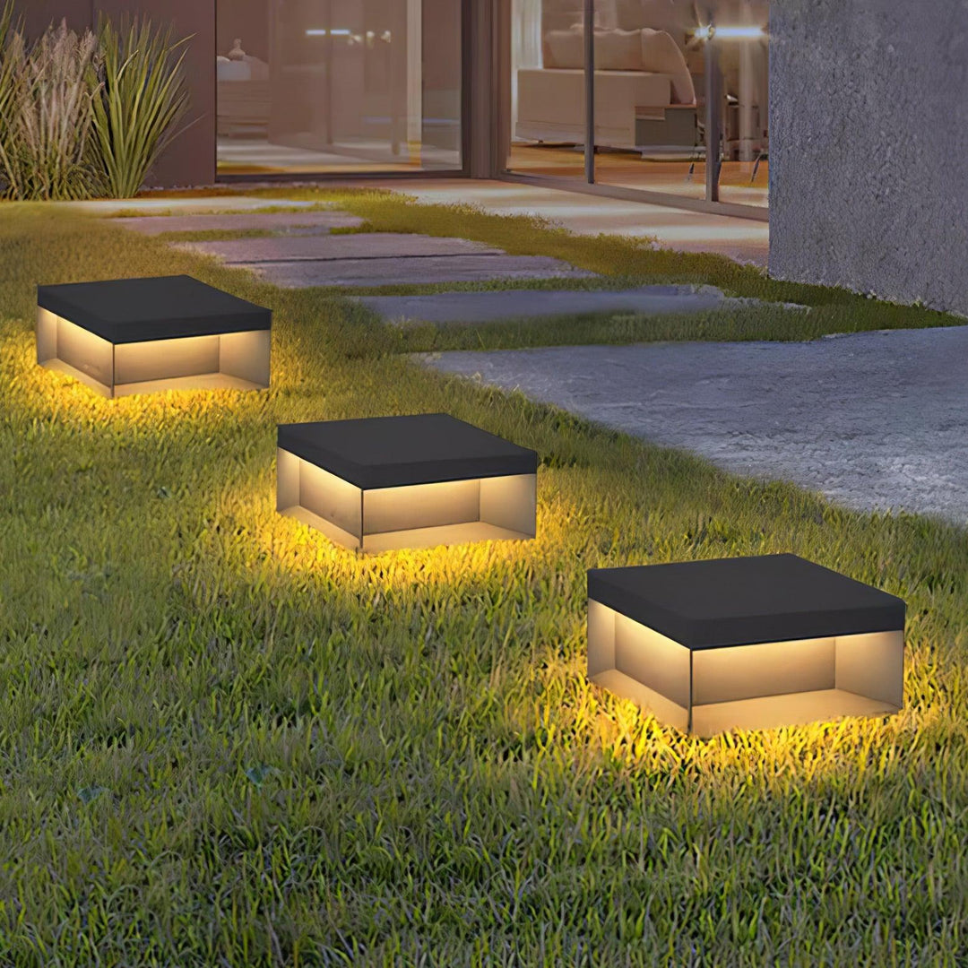Black Box Outdoor Post Light – IP65 Waterproof Geometric Landscape & Pillar Light