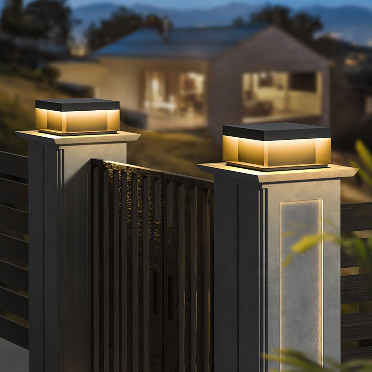 Black Box Outdoor Post Light – IP65 Waterproof Geometric Landscape & Pillar Light