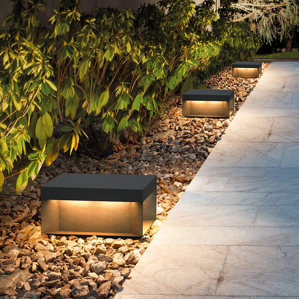 Black Box Outdoor Post Light – IP65 Waterproof Geometric Landscape & Pillar Light