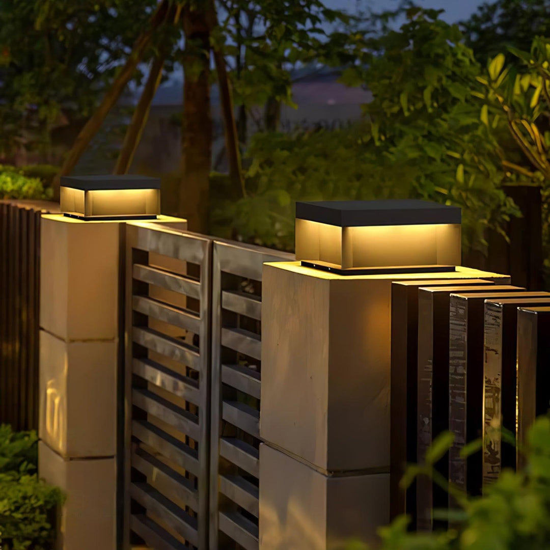 Black Box Outdoor Post Light – IP65 Waterproof Geometric Landscape & Pillar Light