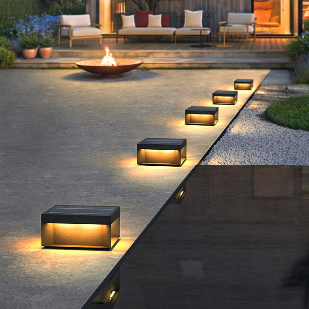 Black Box Outdoor Post Light – IP65 Waterproof Geometric Landscape & Pillar Light
