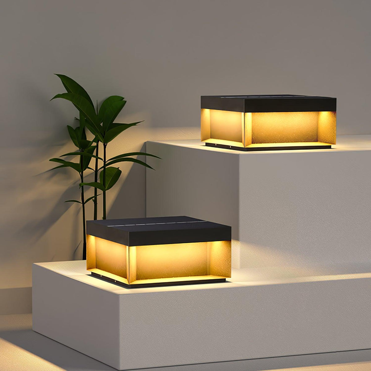 Black Box Outdoor Post Light – IP65 Waterproof Geometric Landscape & Pillar Light