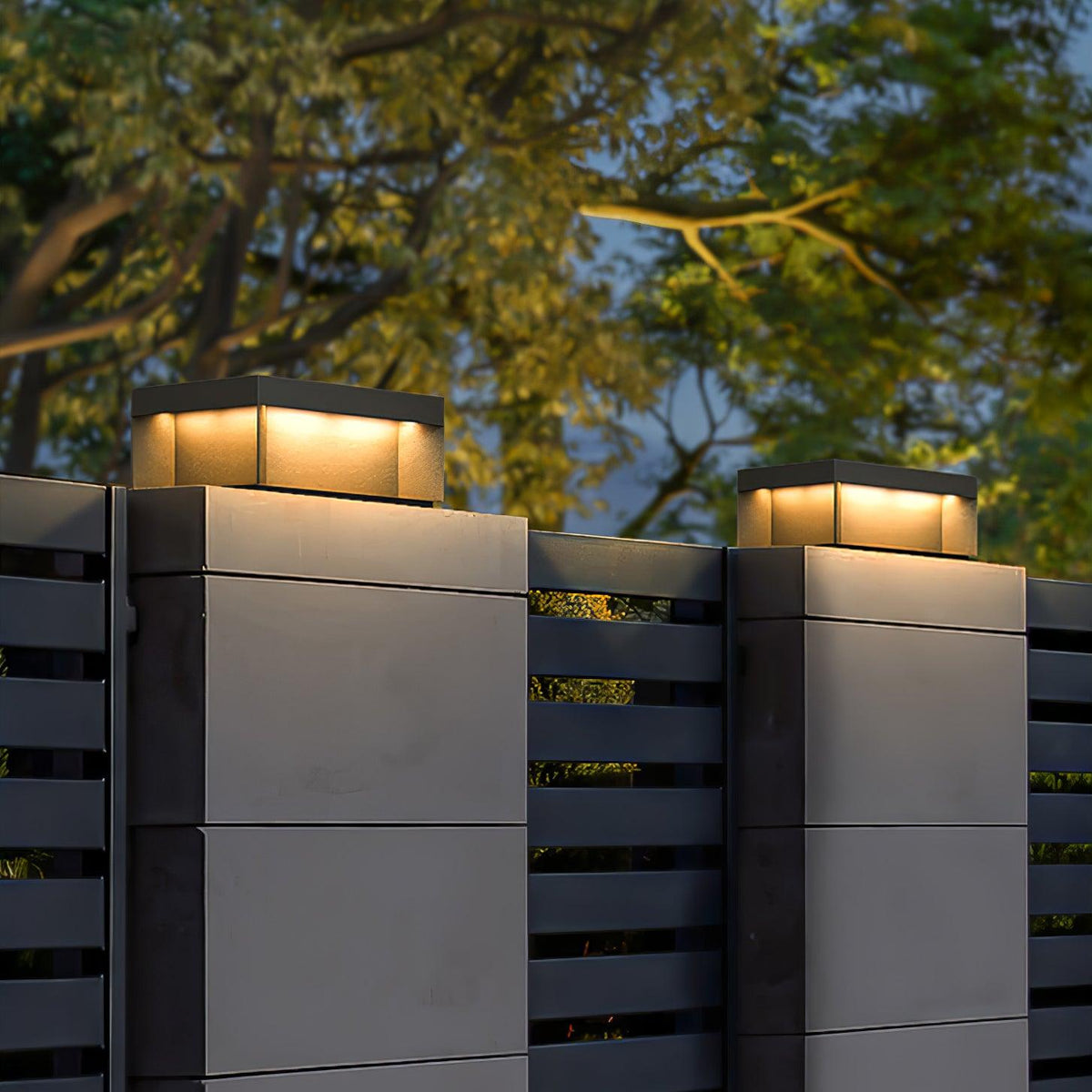 Black Box Outdoor Post Light – IP65 Waterproof Geometric Landscape & Pillar Light
