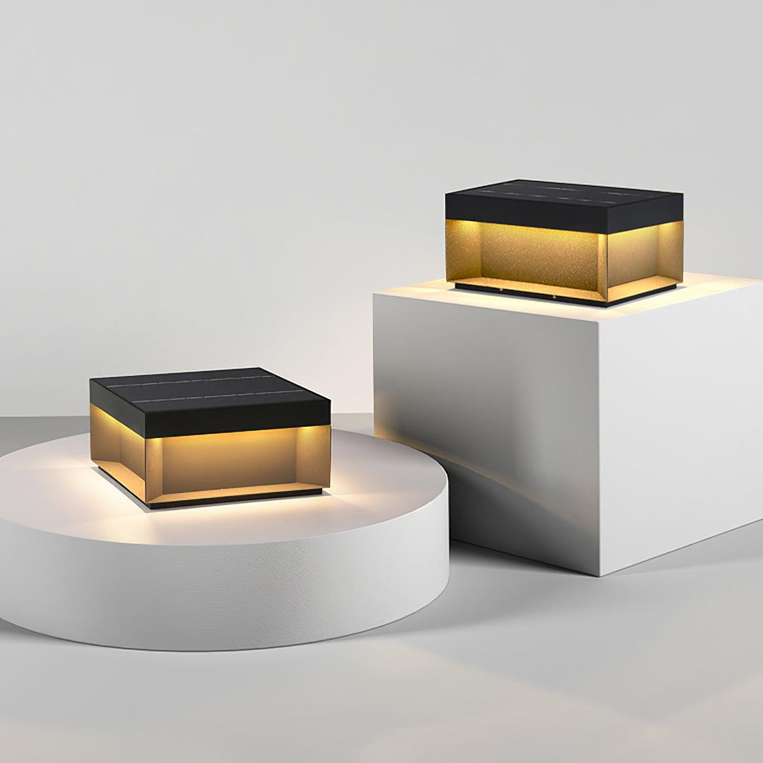 Black Box Outdoor Post Light – IP65 Waterproof Geometric Landscape & Pillar Light