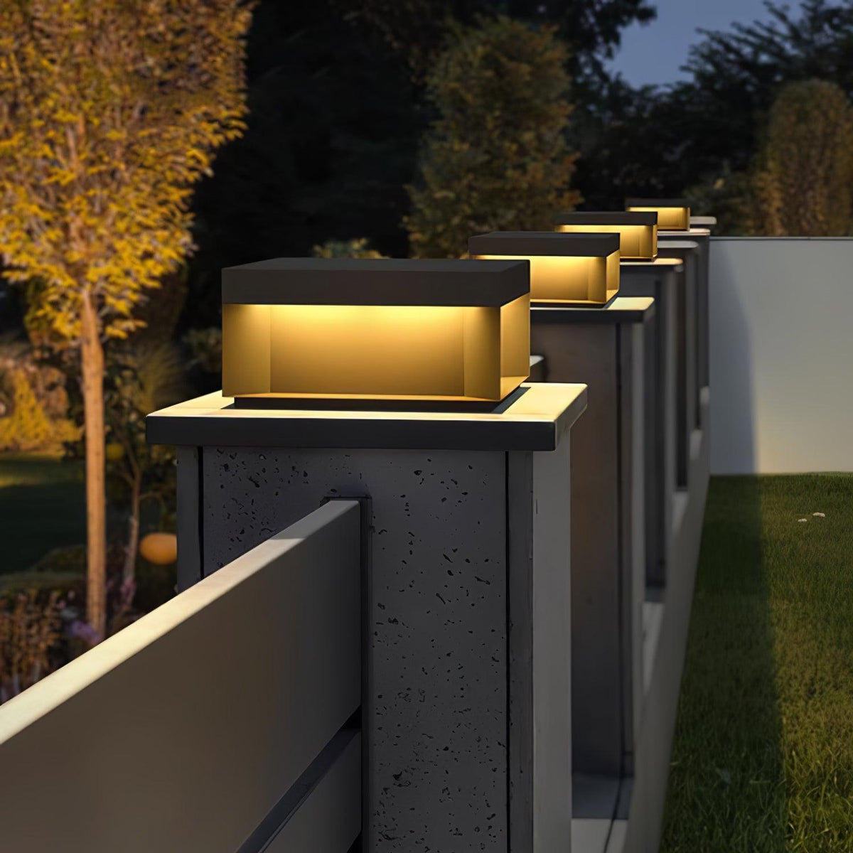 Black Box Outdoor Post Light – IP65 Waterproof Geometric Landscape & Pillar Light