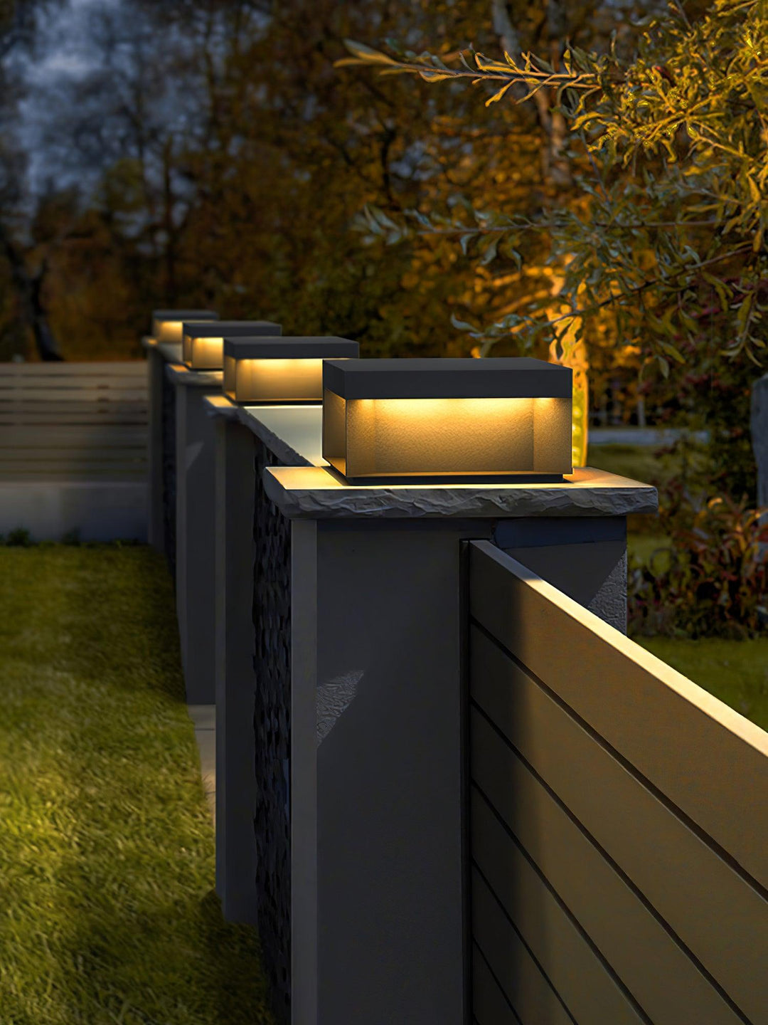 Black Box Outdoor Post Light – IP65 Waterproof Geometric Landscape & Pillar Light