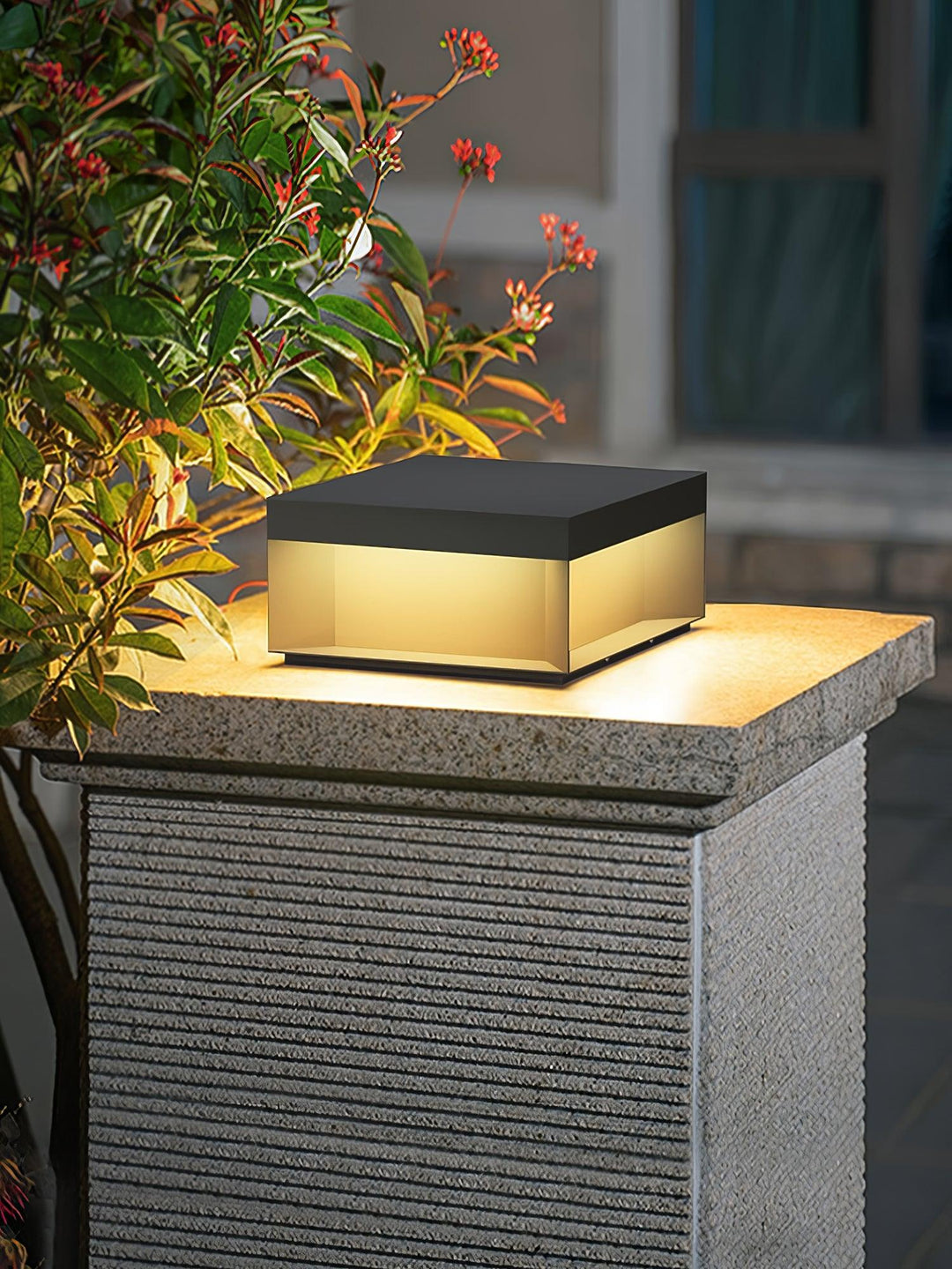 Black Box Outdoor Post Light – IP65 Waterproof Geometric Landscape & Pillar Light