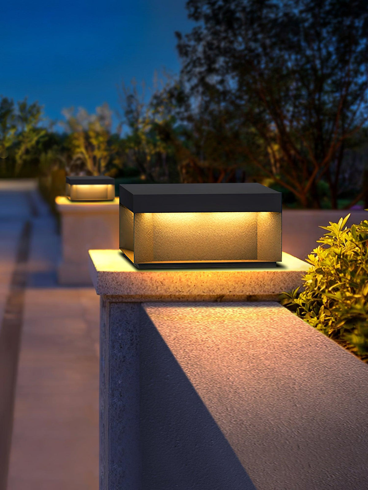Black Box Outdoor Post Light – IP65 Waterproof Geometric Landscape & Pillar Light