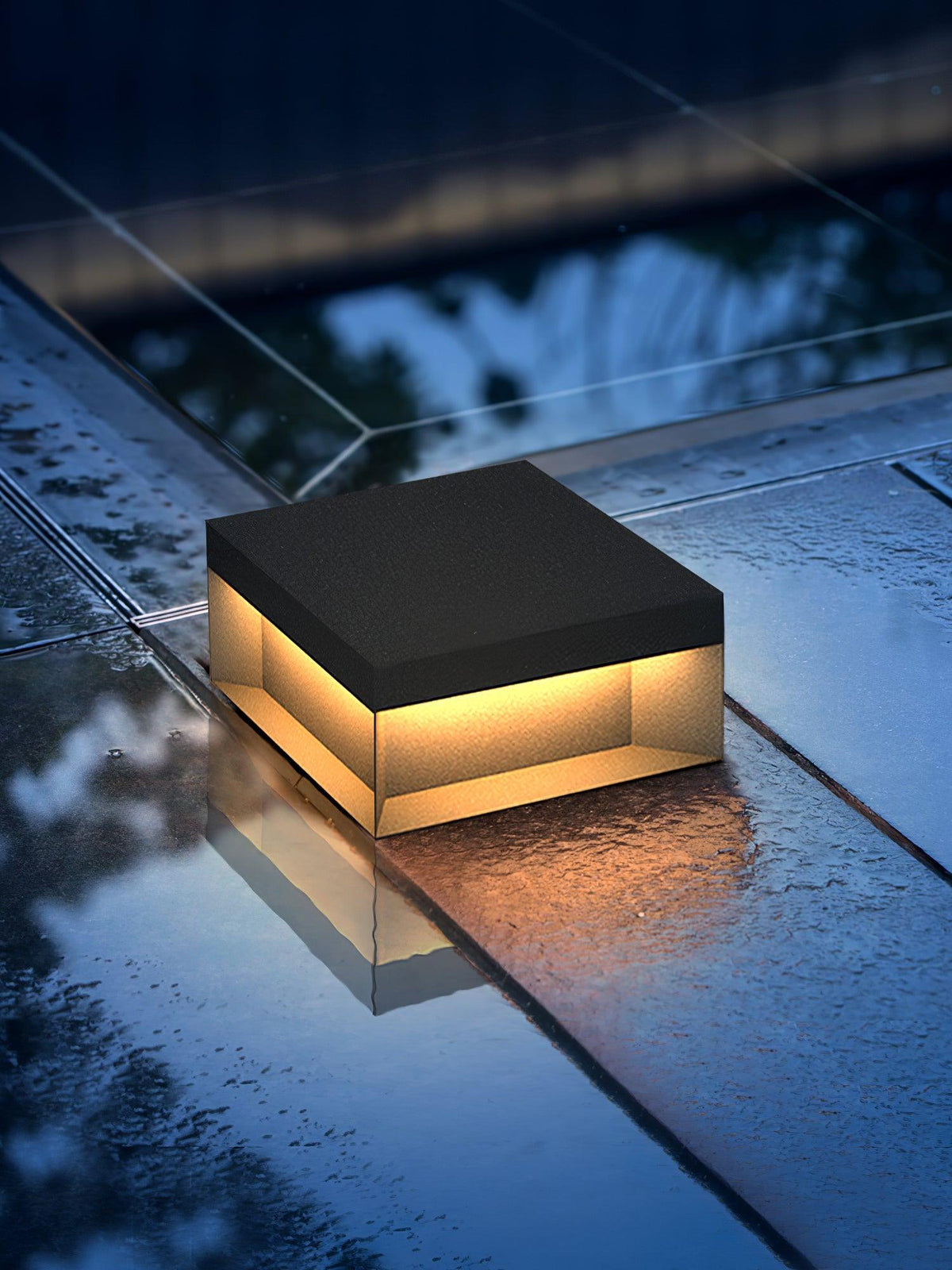 Black Box Outdoor Post Light – IP65 Waterproof Geometric Landscape & Pillar Light