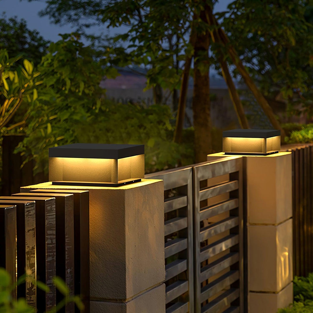 Black Box Outdoor Post Light – IP65 Waterproof Geometric Landscape & Pillar Light