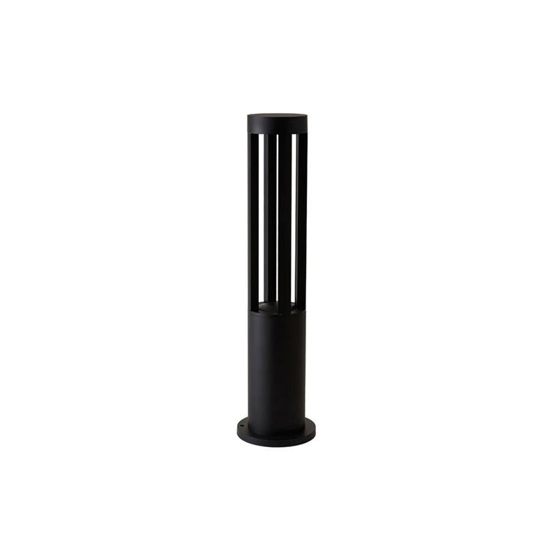 Black Cylindrical Garden Outdoor Light – IP65 Waterproof Aluminum Landscape Bollard
