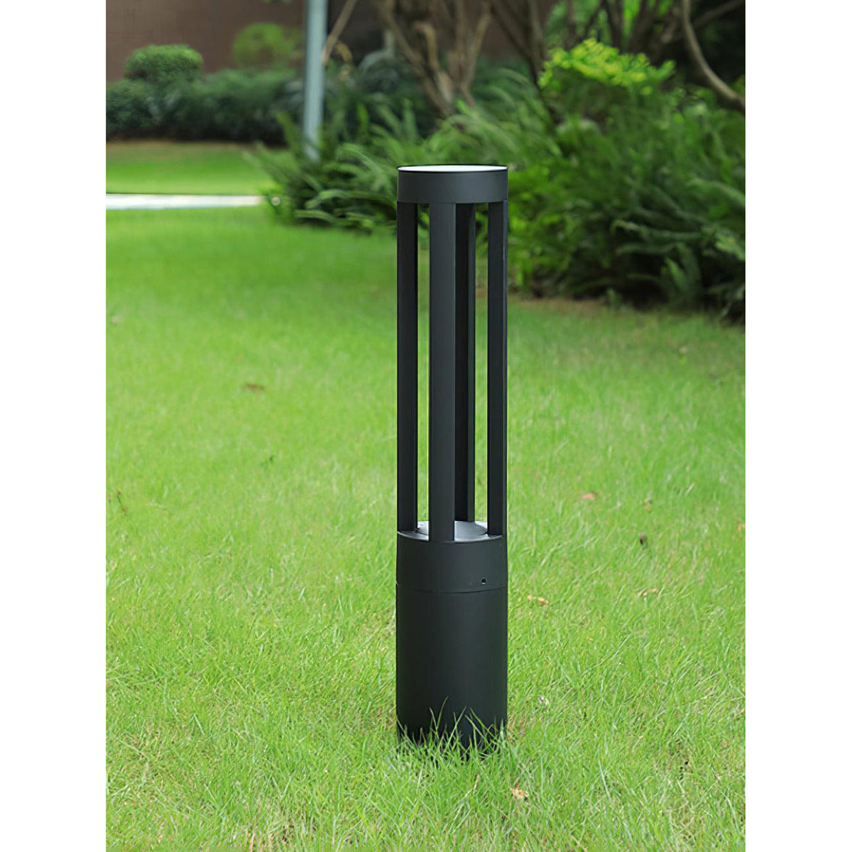 Black Cylindrical Garden Outdoor Light – IP65 Waterproof Aluminum Landscape Bollard