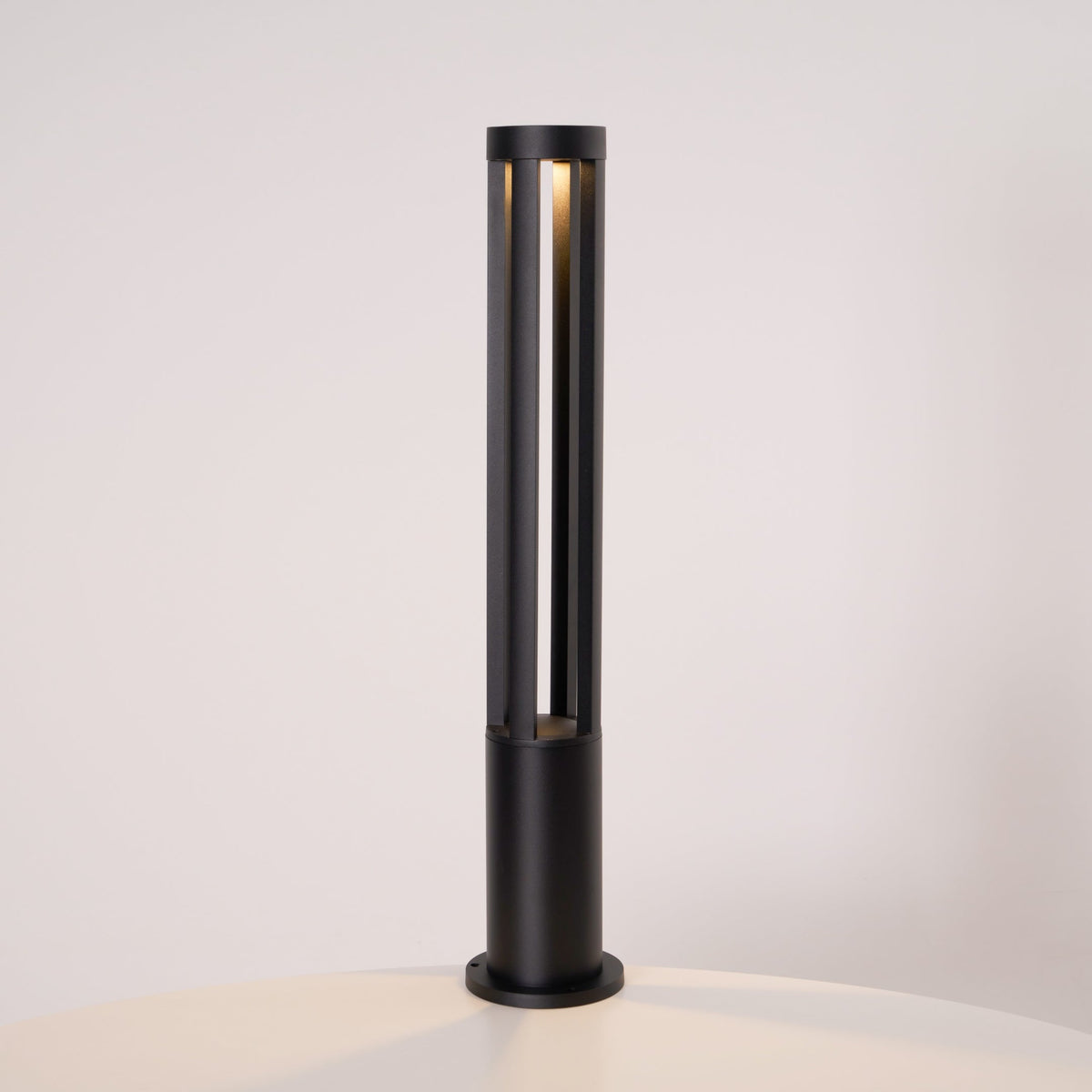 Black Cylindrical Garden Outdoor Light – IP65 Waterproof Aluminum Landscape Bollard