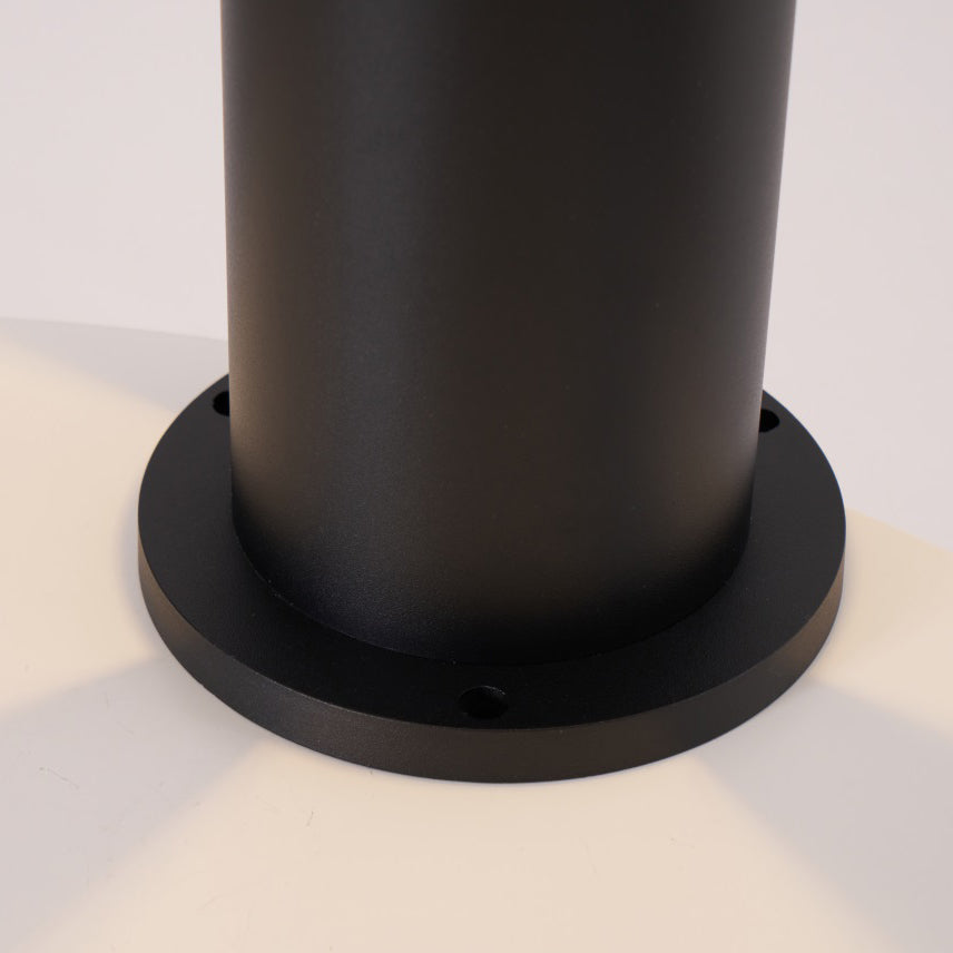 Black Cylindrical Garden Outdoor Light – IP65 Waterproof Aluminum Landscape Bollard