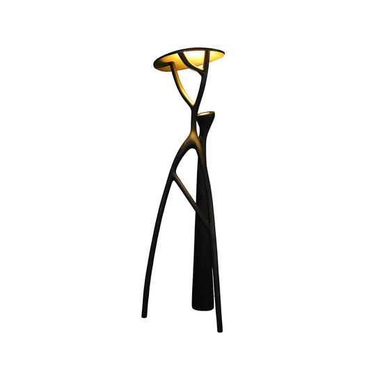 Black Sculpture Floor Lamp – Scandinavian Organic Fiberglass Floor Light