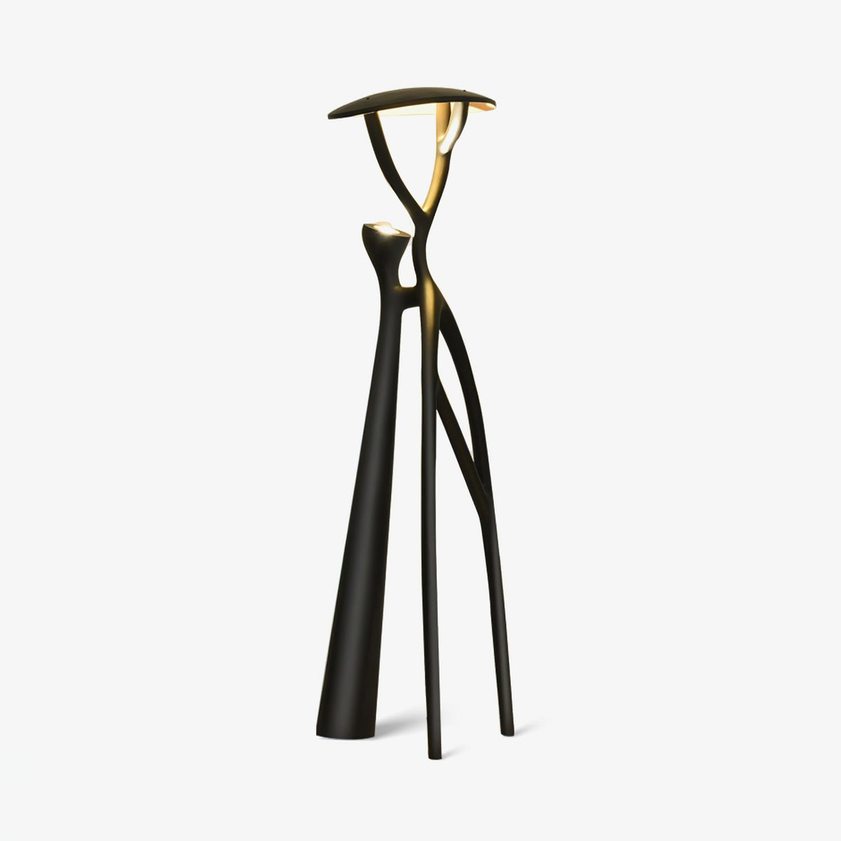 Black Sculpture Floor Lamp – Scandinavian Organic Fiberglass Floor Light