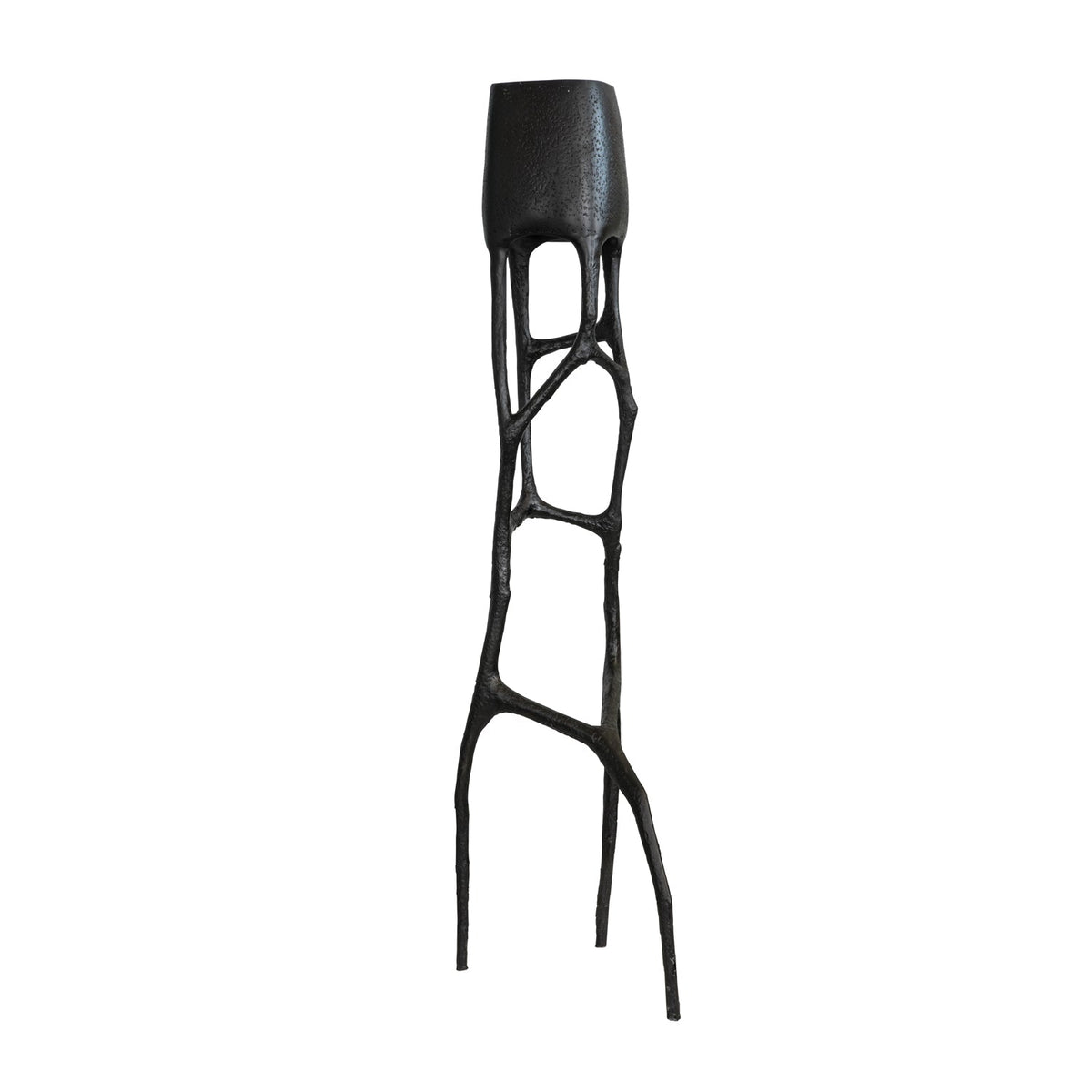 Black Tree Sculpture Floor Lamp – Gothic-Inspired Organic Resin Floor Light