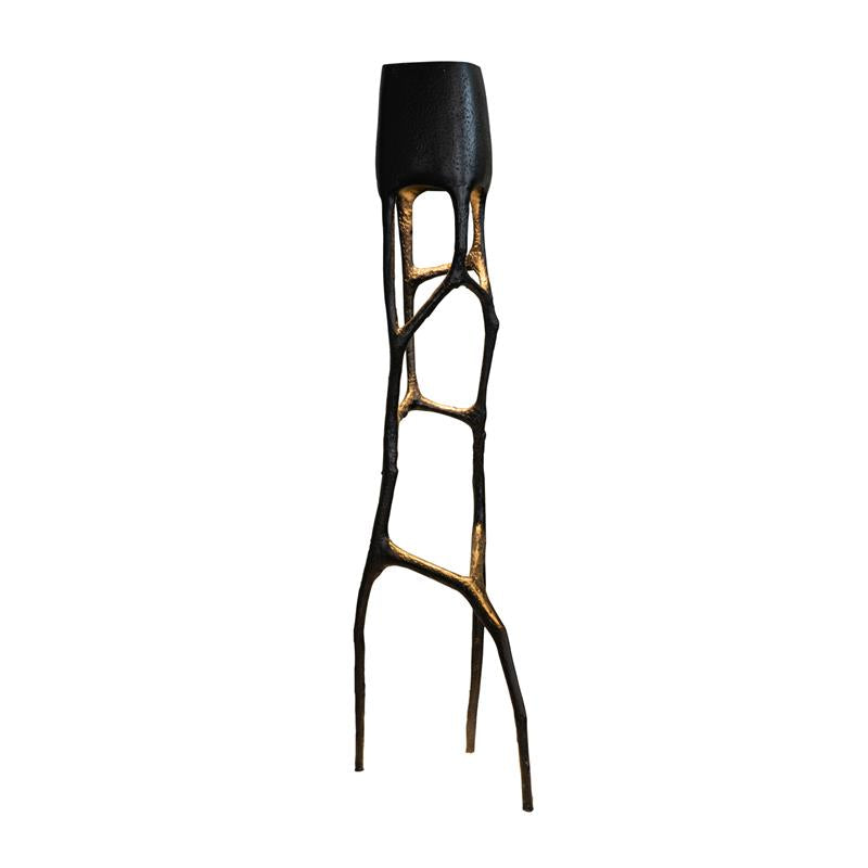 Black Tree Sculpture Floor Lamp – Gothic-Inspired Organic Resin Floor Light