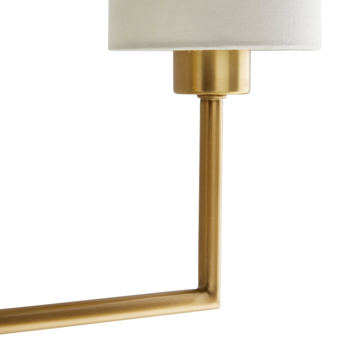 Blade Wall Lamp – Architectural Brass Blade & Dual Linen Cylindrical Wall Sconce