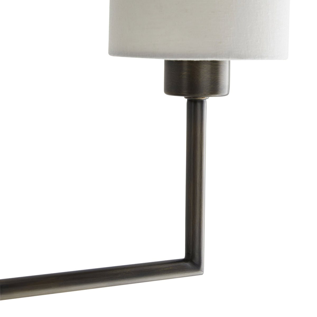 Blade Wall Lamp – Architectural Brass Blade & Dual Linen Cylindrical Wall Sconce