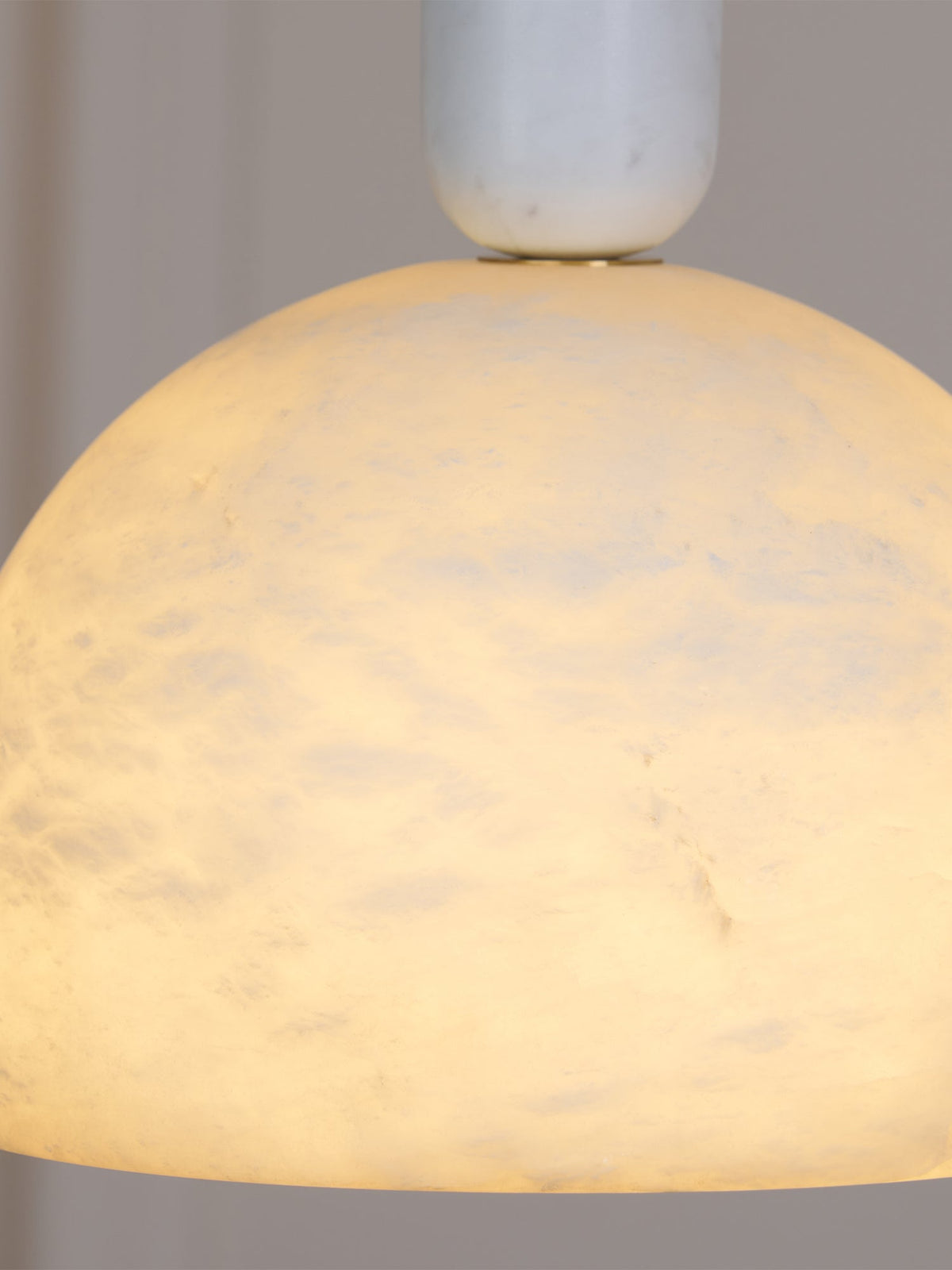Oki Alabaster Pendant Light - Hand-Carved Japanese Bowl Light