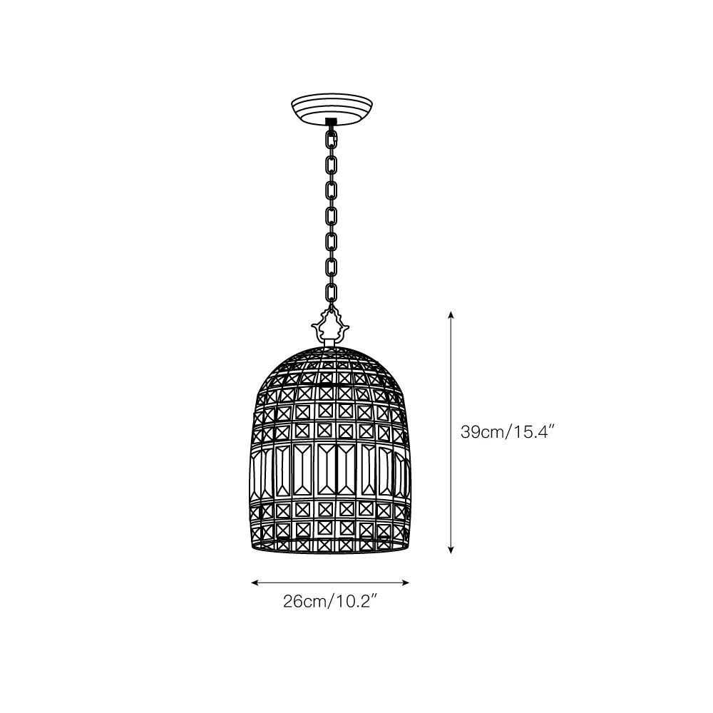 Blanca Crystal Pendant Lamp – Versailles-Inspired Crystal & Metal Pendant Light