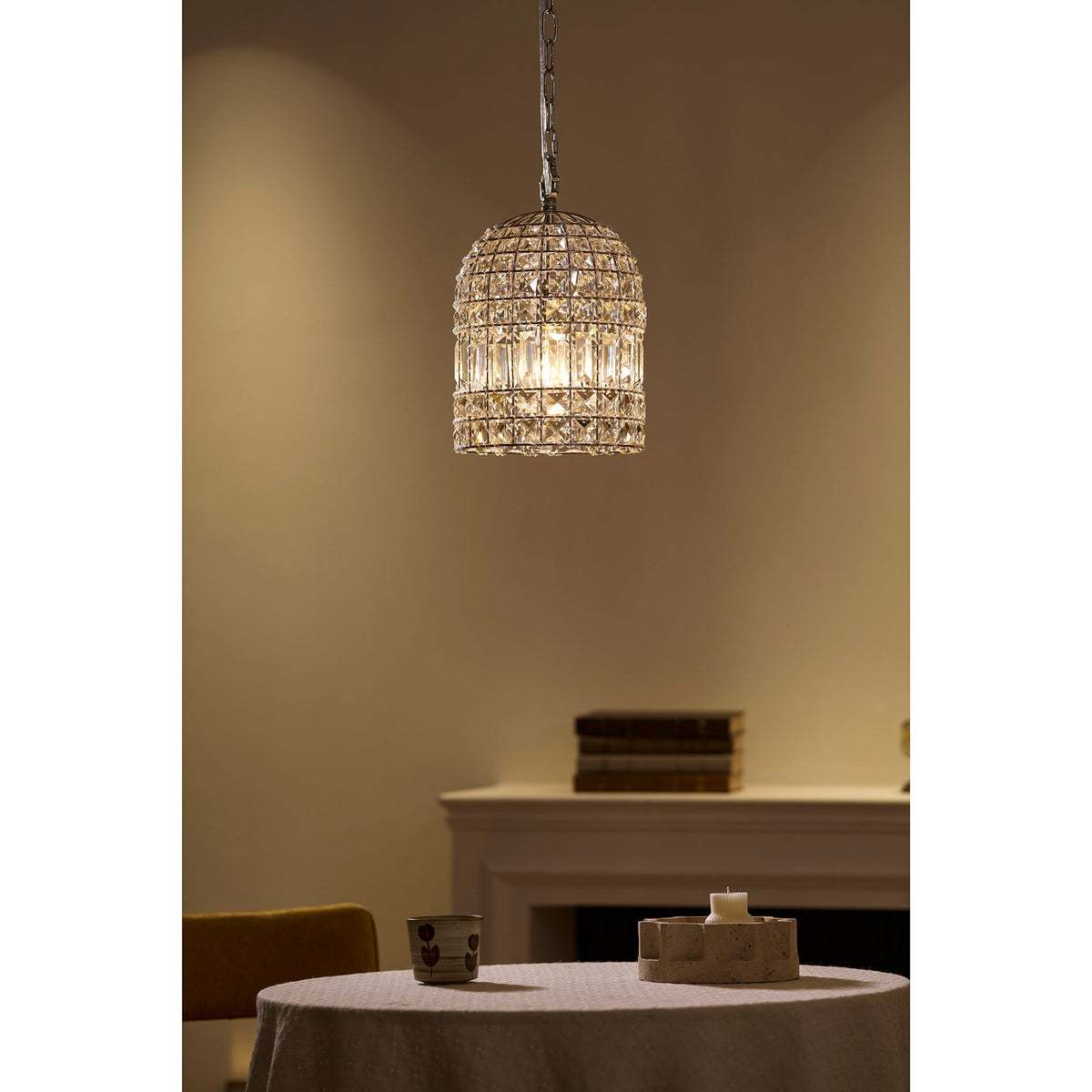 Blanca Crystal Pendant Lamp – Versailles-Inspired Crystal & Metal Pendant Light
