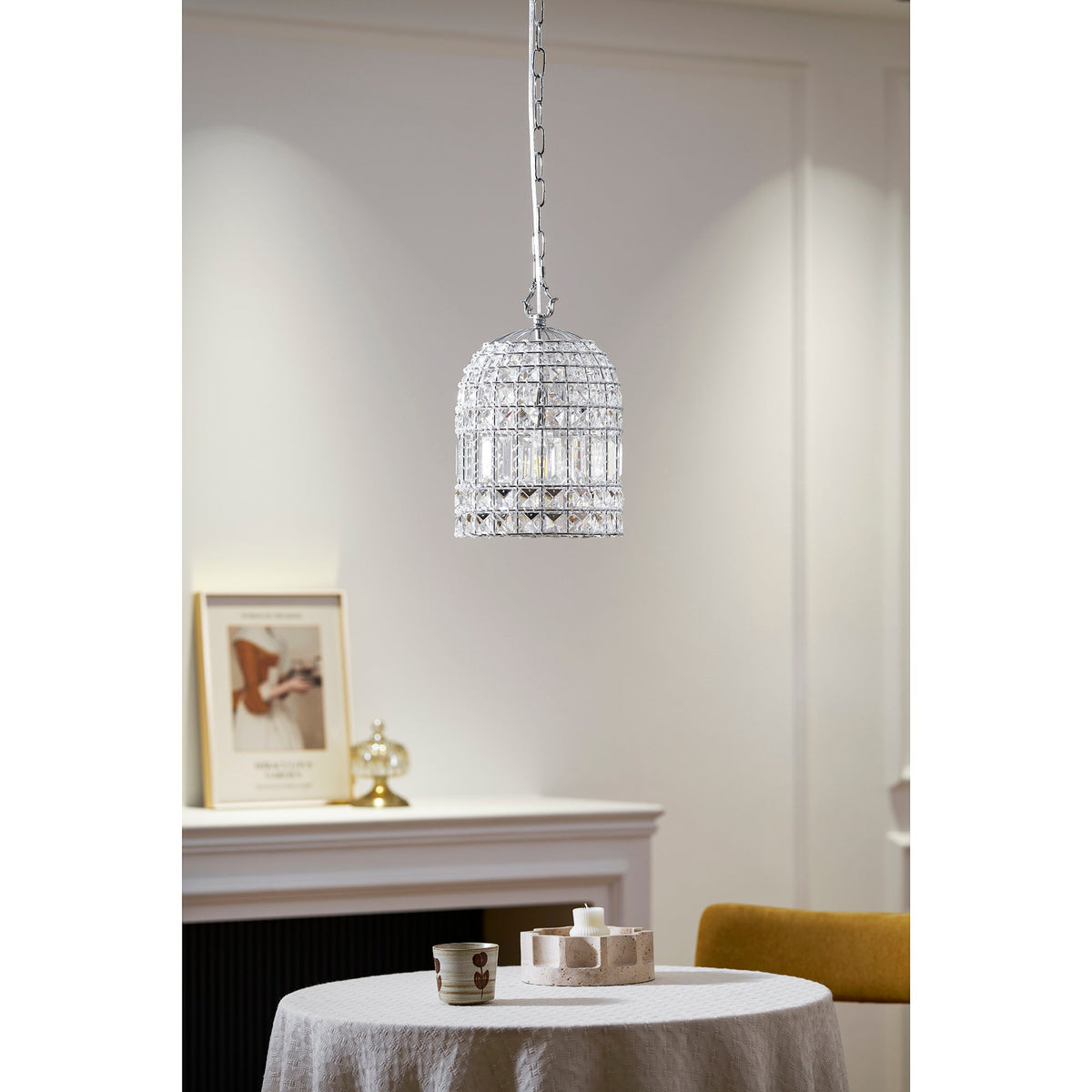 Blanca Crystal Pendant Lamp – Versailles-Inspired Crystal & Metal Pendant Light