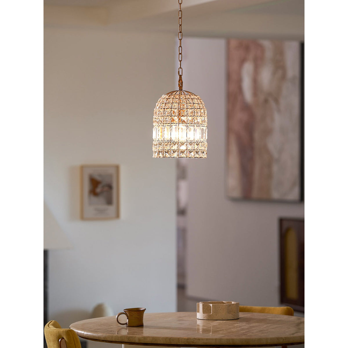 Blanca Crystal Pendant Lamp – Versailles-Inspired Crystal & Metal Pendant Light