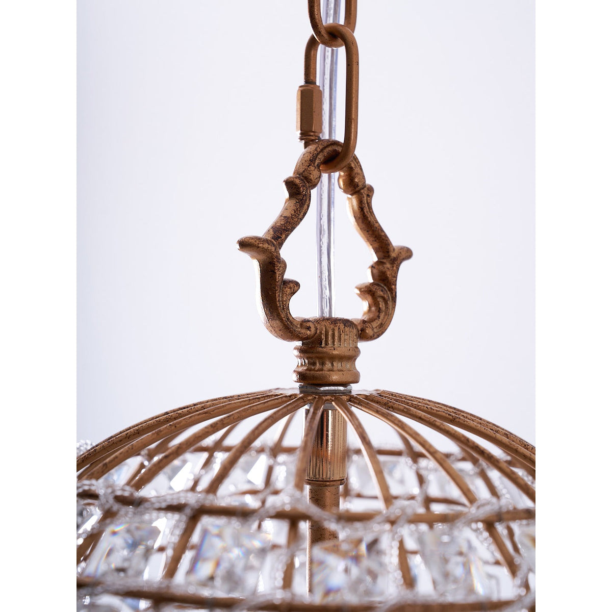 Blanca Crystal Pendant Lamp – Versailles-Inspired Crystal & Metal Pendant Light