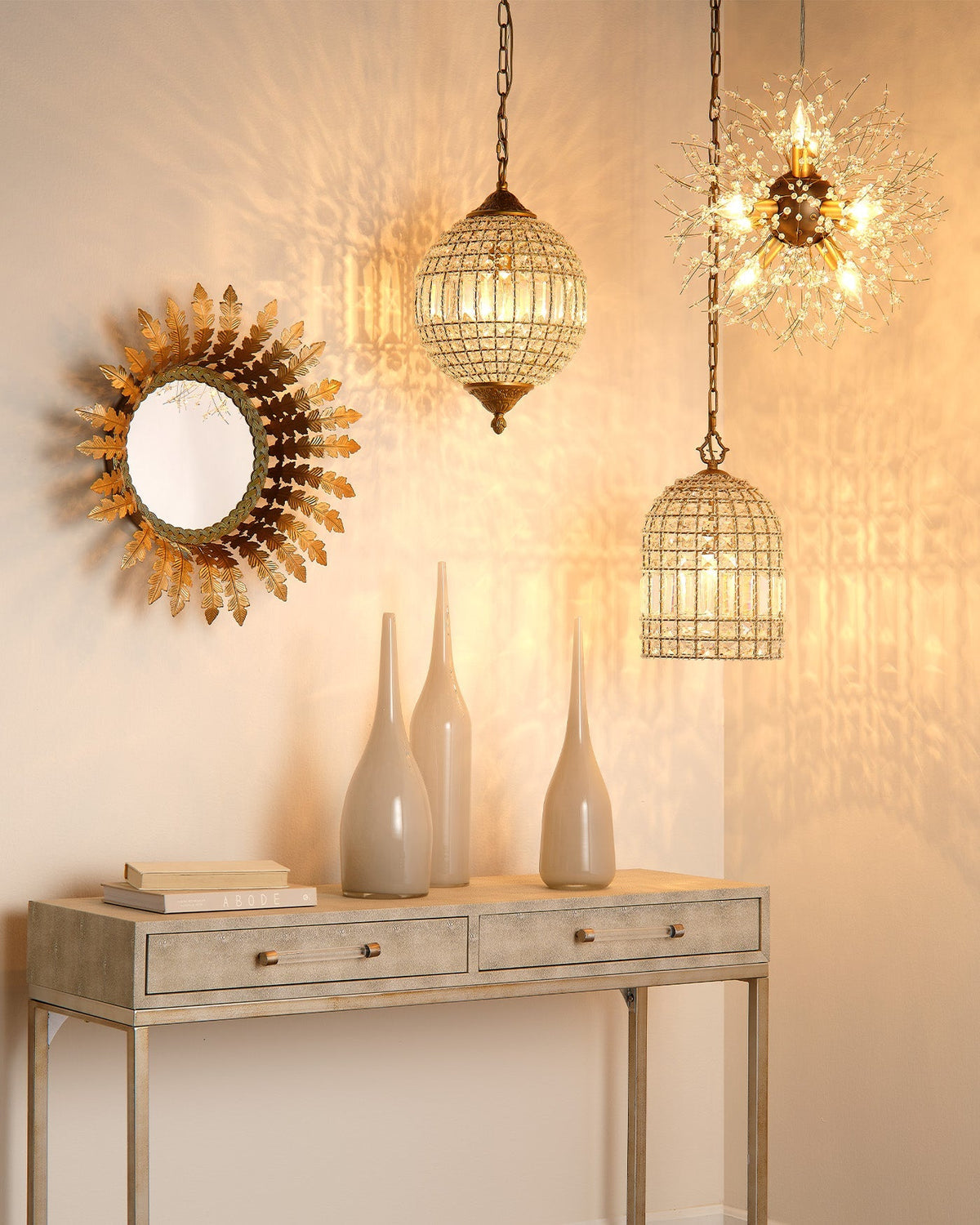 Blanca Crystal Pendant Lamp – Versailles-Inspired Crystal & Metal Pendant Light