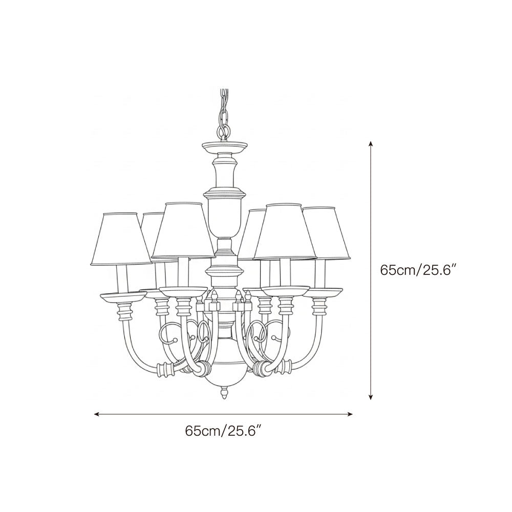 Blanche Chandelier – Polished Brass & Color-Matching Diffuser Chandelier