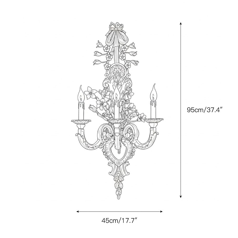 Blanche Brass Wall Lamp – Refined Multi-Head Vertical Brass Wall Sconce