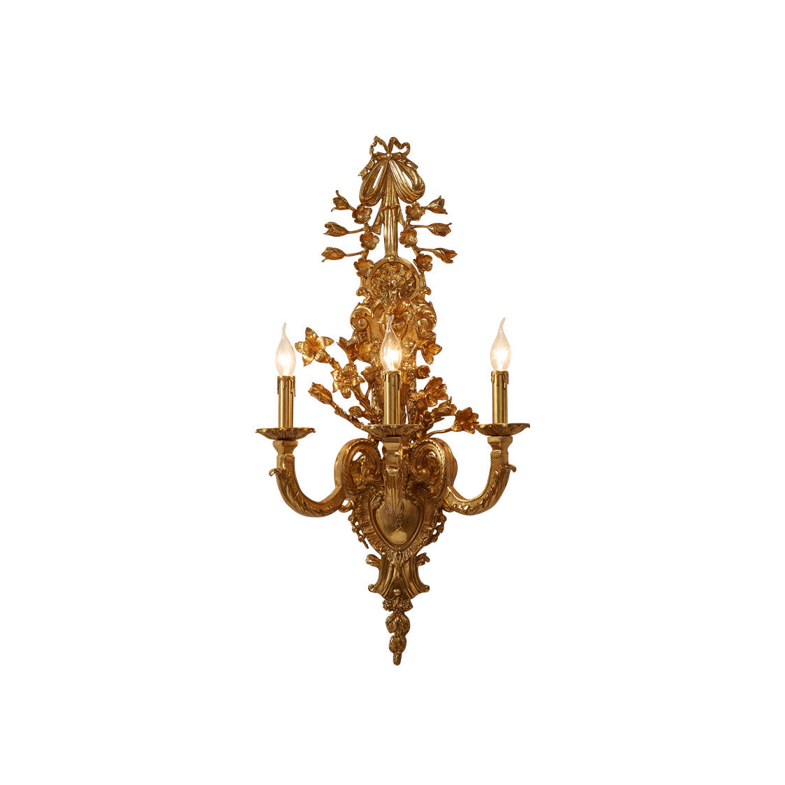 Blanche Brass Wall Lamp – Refined Multi-Head Vertical Brass Wall Sconce