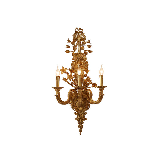 Blanche Brass Wall Lamp – Refined Multi-Head Vertical Brass Wall Sconce