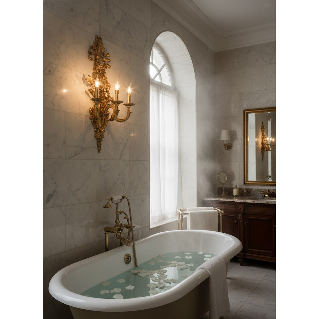 Blanche Brass Wall Lamp – Refined Multi-Head Vertical Brass Wall Sconce