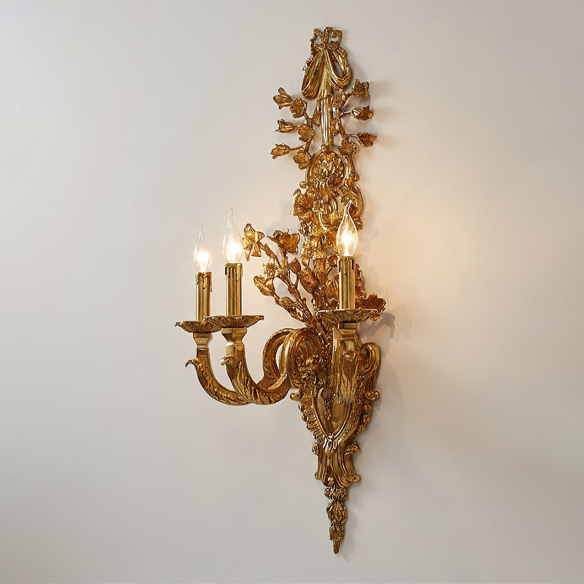 Blanche Brass Wall Lamp – Refined Multi-Head Vertical Brass Wall Sconce